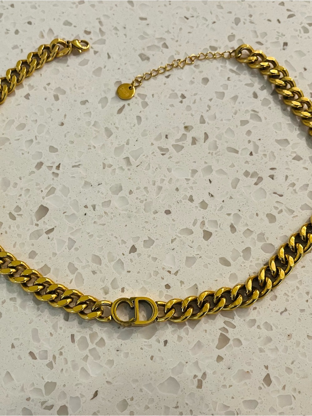 Gold Chain Dior Necklace